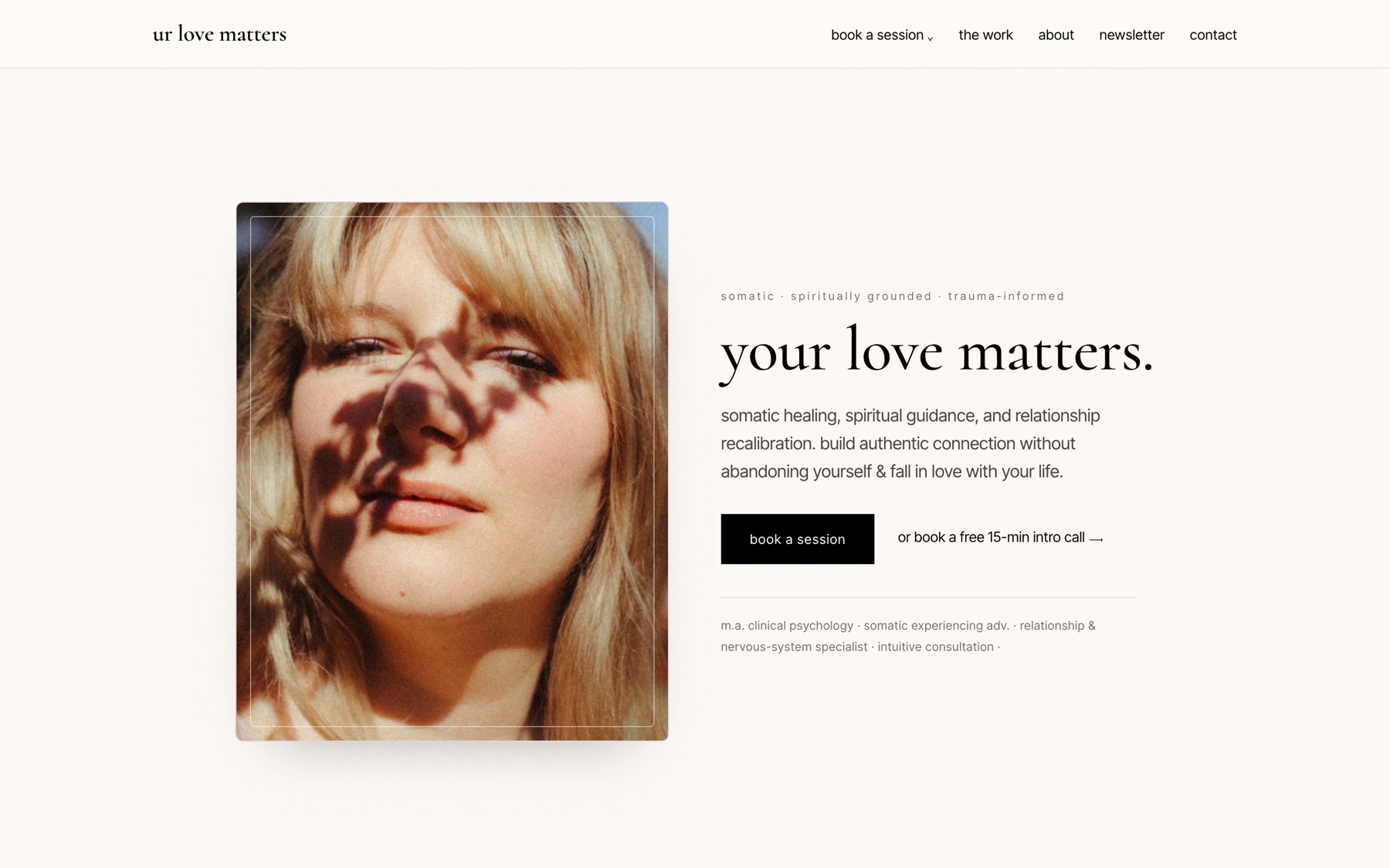 Homepage of urlovematters.com